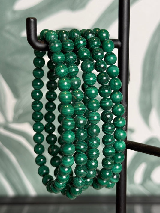 Malachiet armband 6 mm – bescherming, groei & transformatie