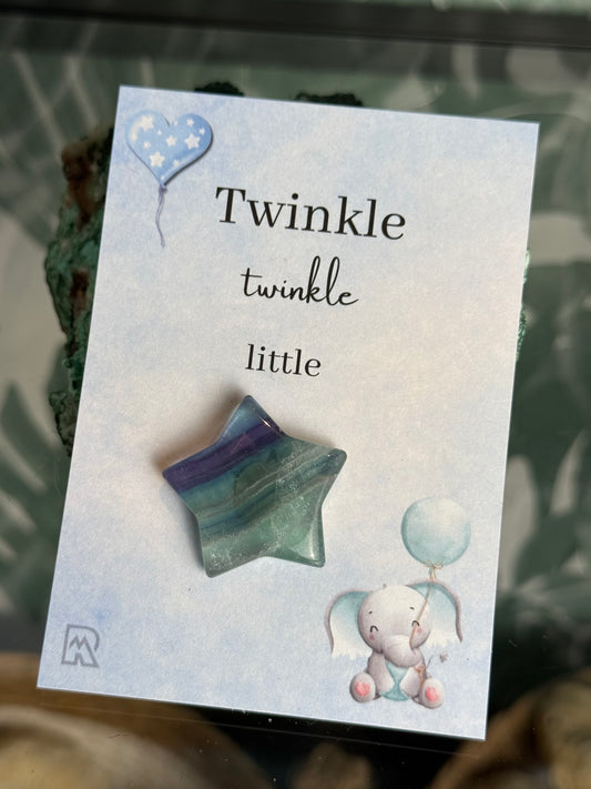 Twinkle twinkle little star fluoriet (blauw)