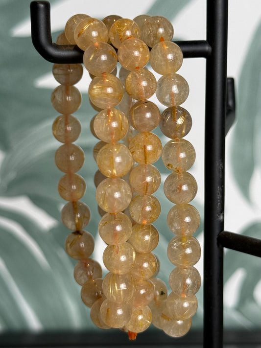Rutiel kwarts armband 8mm (energie & inzicht)