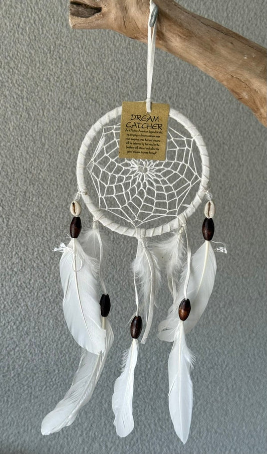 🤍 Dromenvanger 30 cm – witte veren