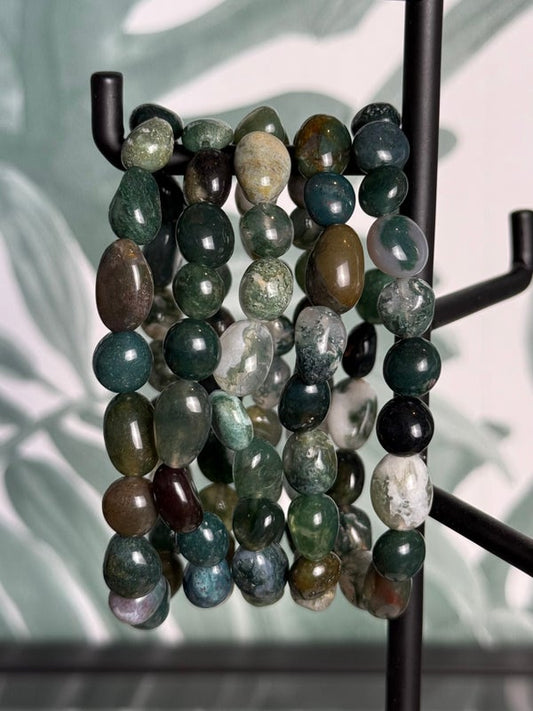 Mosagaat armband getrommeld (groei & balans)