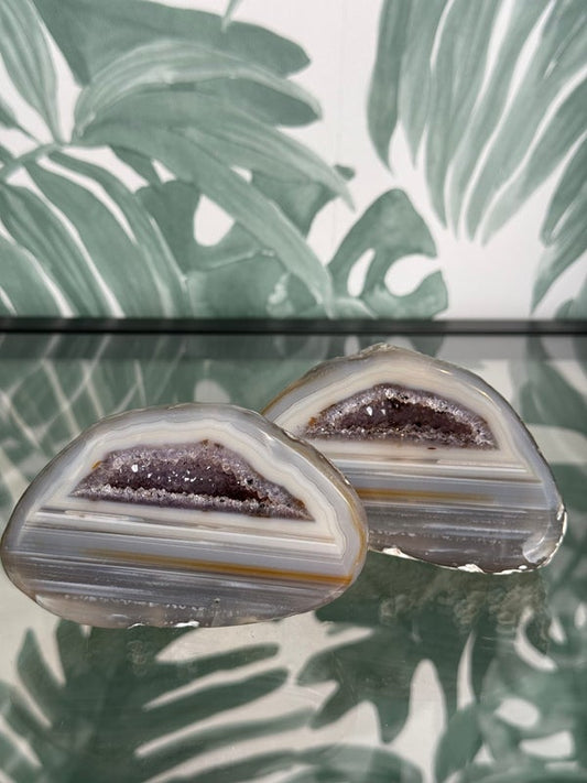 Agaat geode paar #no.30