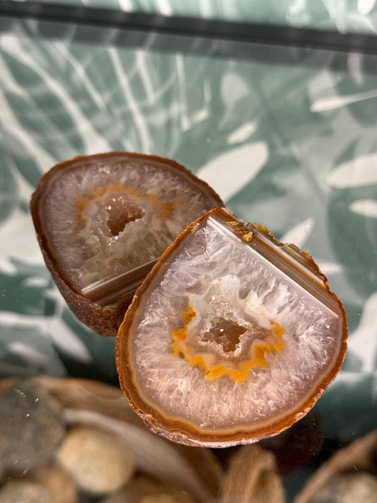 Agaat geode paar #no.5