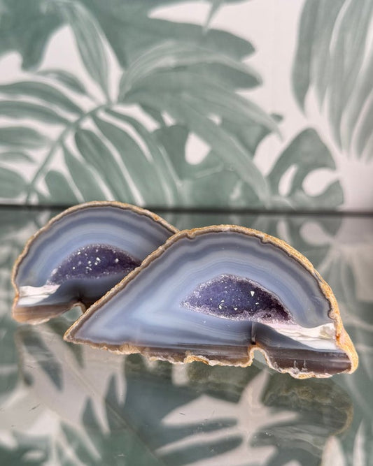 Agaat geode paar #no.4