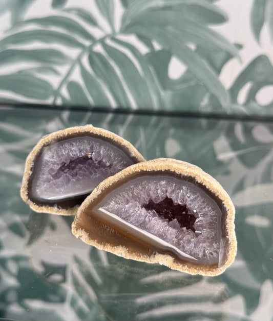 Agaat geode paar #no.3