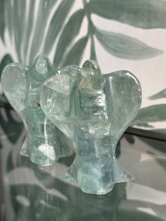 Groene fluoriet engel