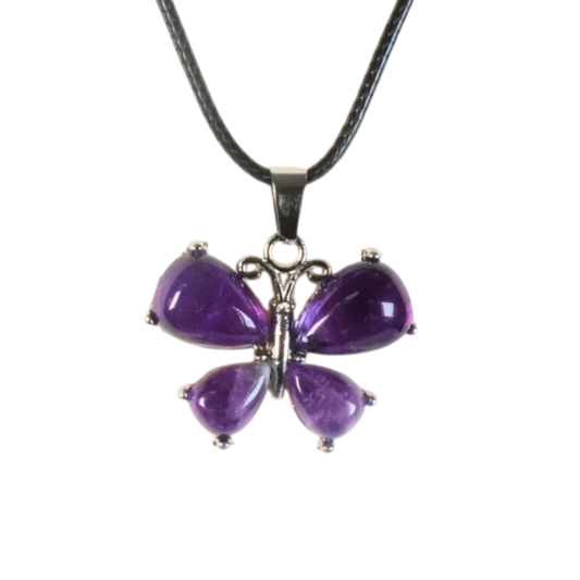 Vlinder ketting met Amethist