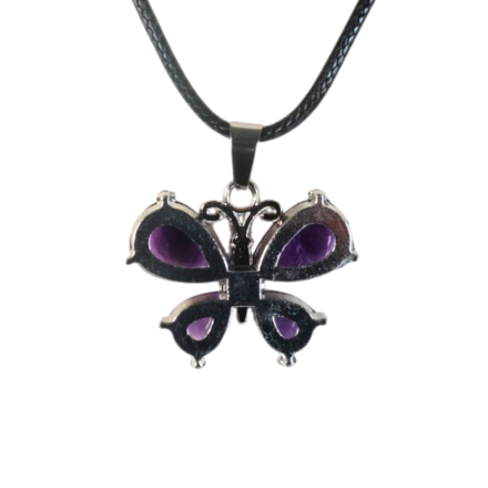 Vlinder ketting met Amethist