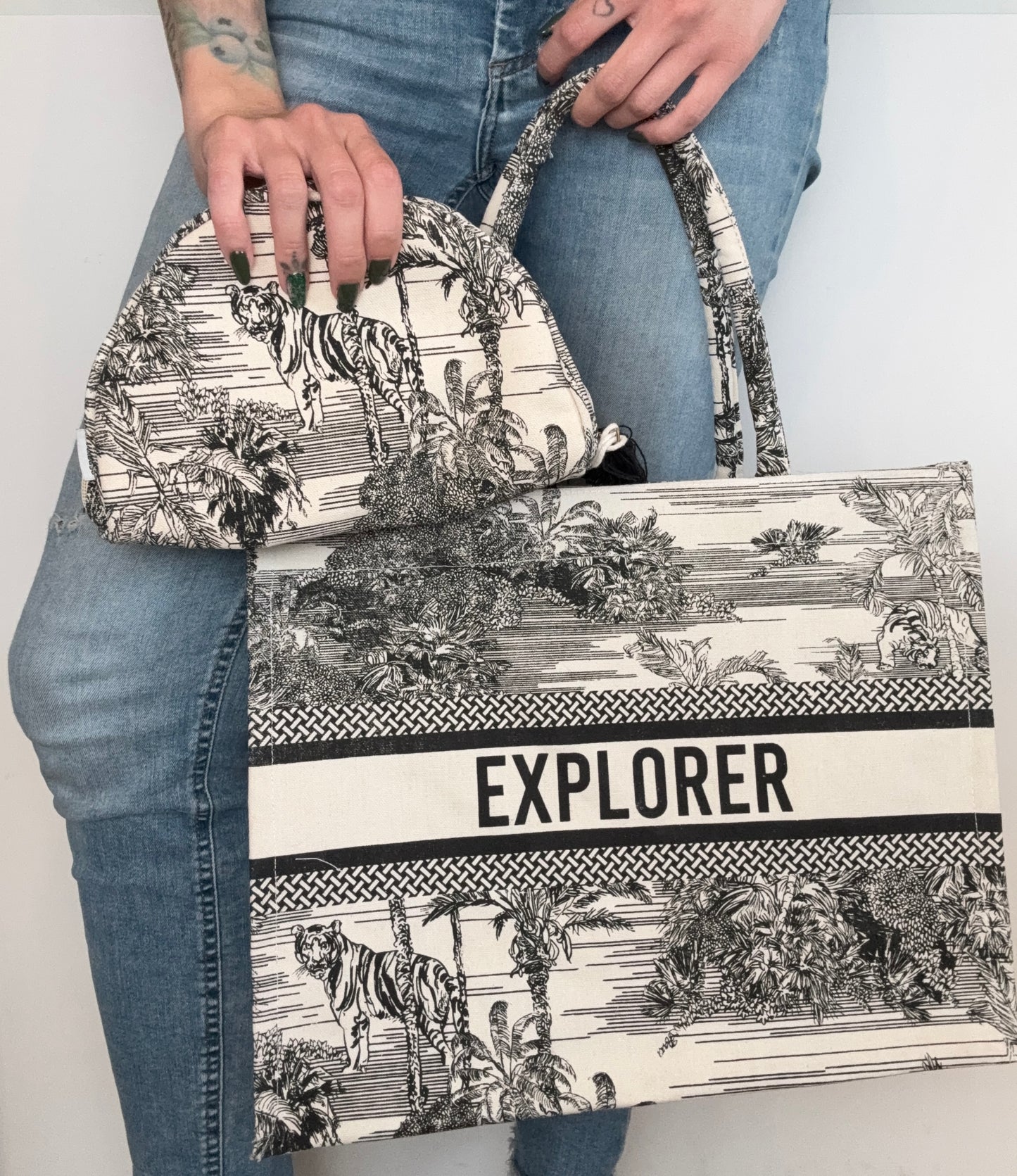 Shopper & toilettas – Jungleprint met tijger