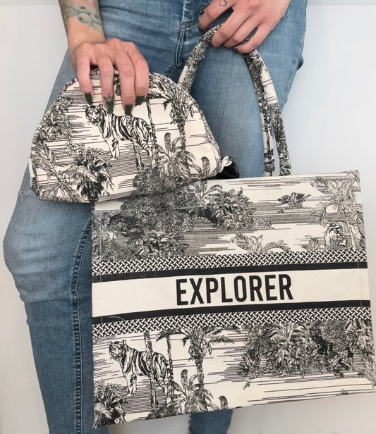 Shopper & toilettas – Jungleprint met tijger
