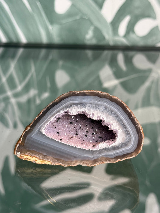 Agaat geode met amethist #no.67