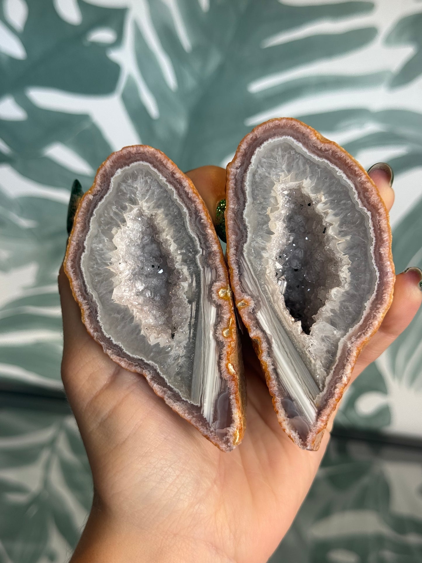 Agaat geode paar - no.243