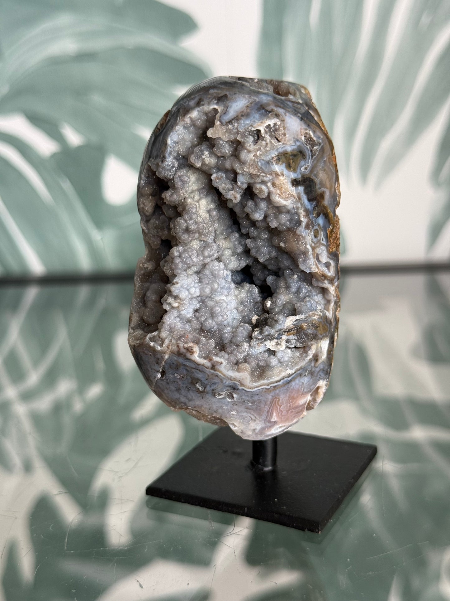 Agaat met chalcedoon op standaard - no.263