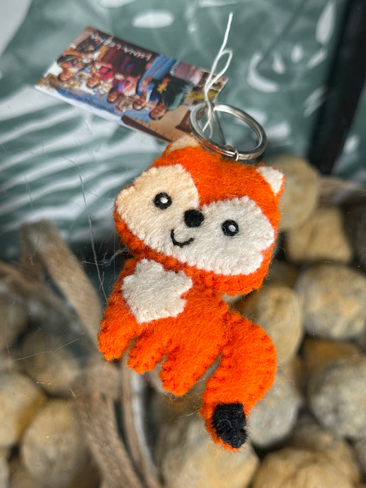 🦊 Luna Leena vilten sleutelhanger – vosje