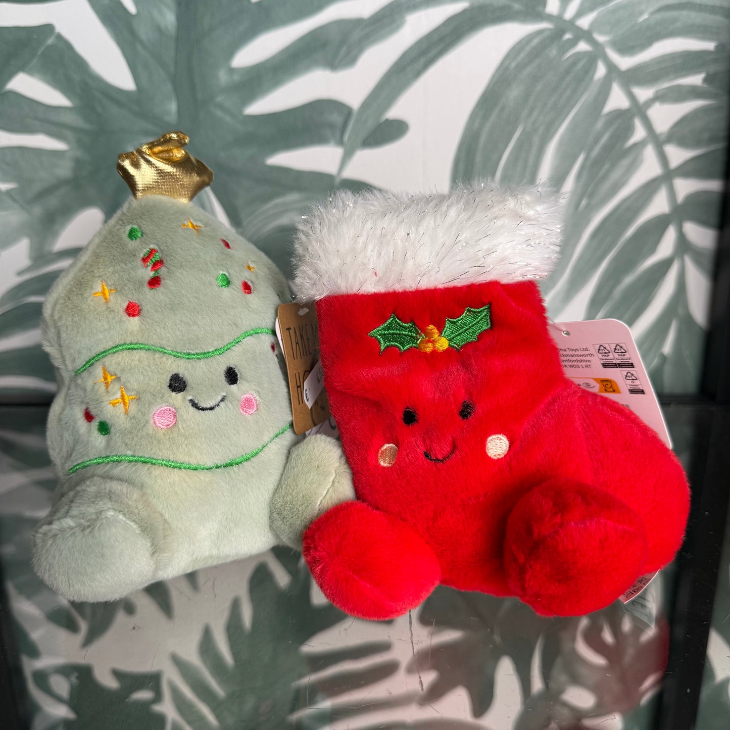 🎄 Kerstknuffel – Kerstboom of Kerstsok (15 cm)