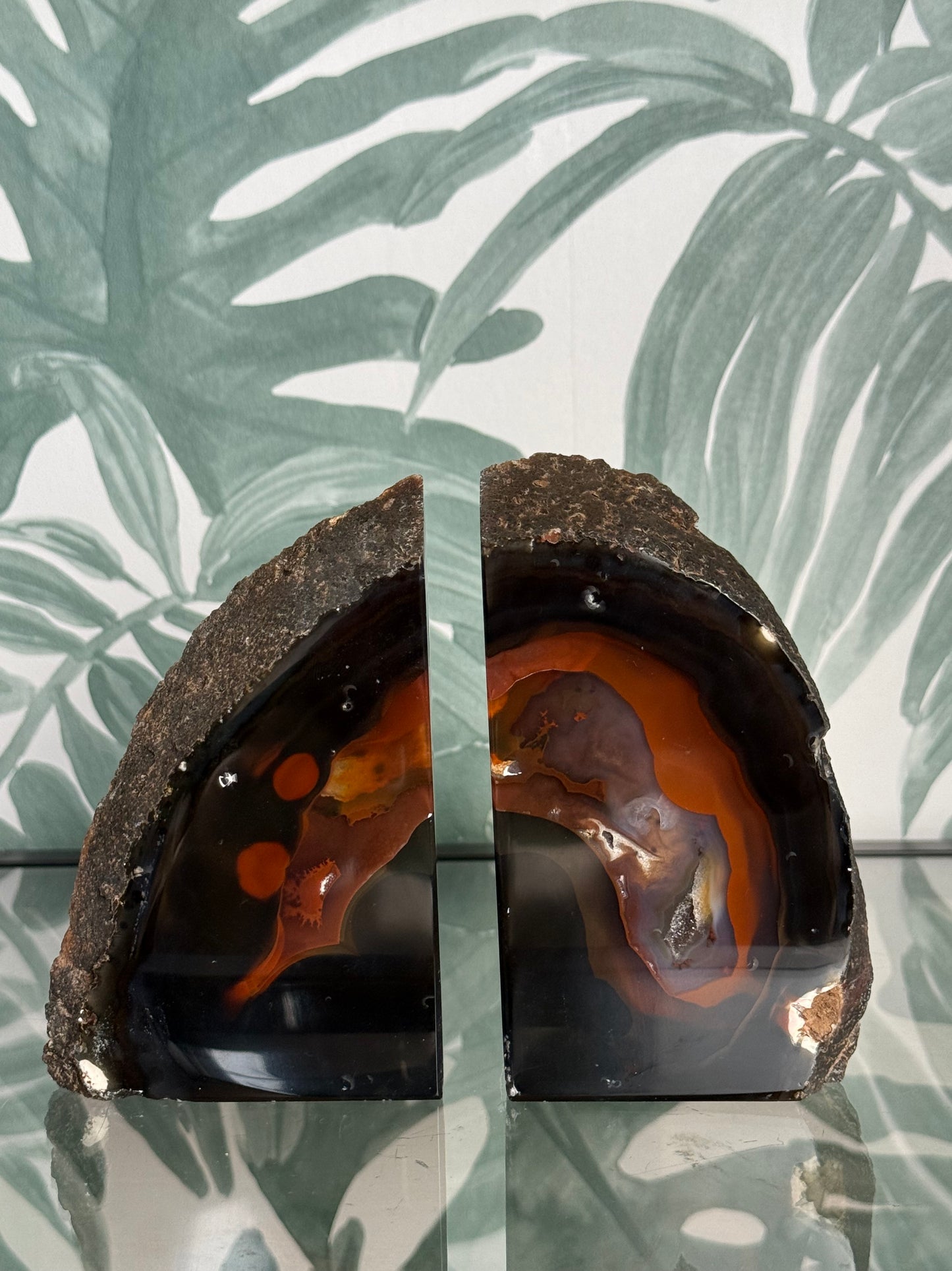 Agaat boekensteun natuurlijk - set van 2 #no.103