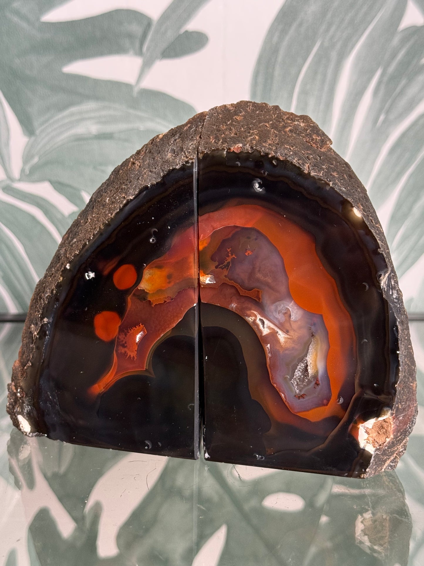 Agaat boekensteun natuurlijk - set van 2 #no.103