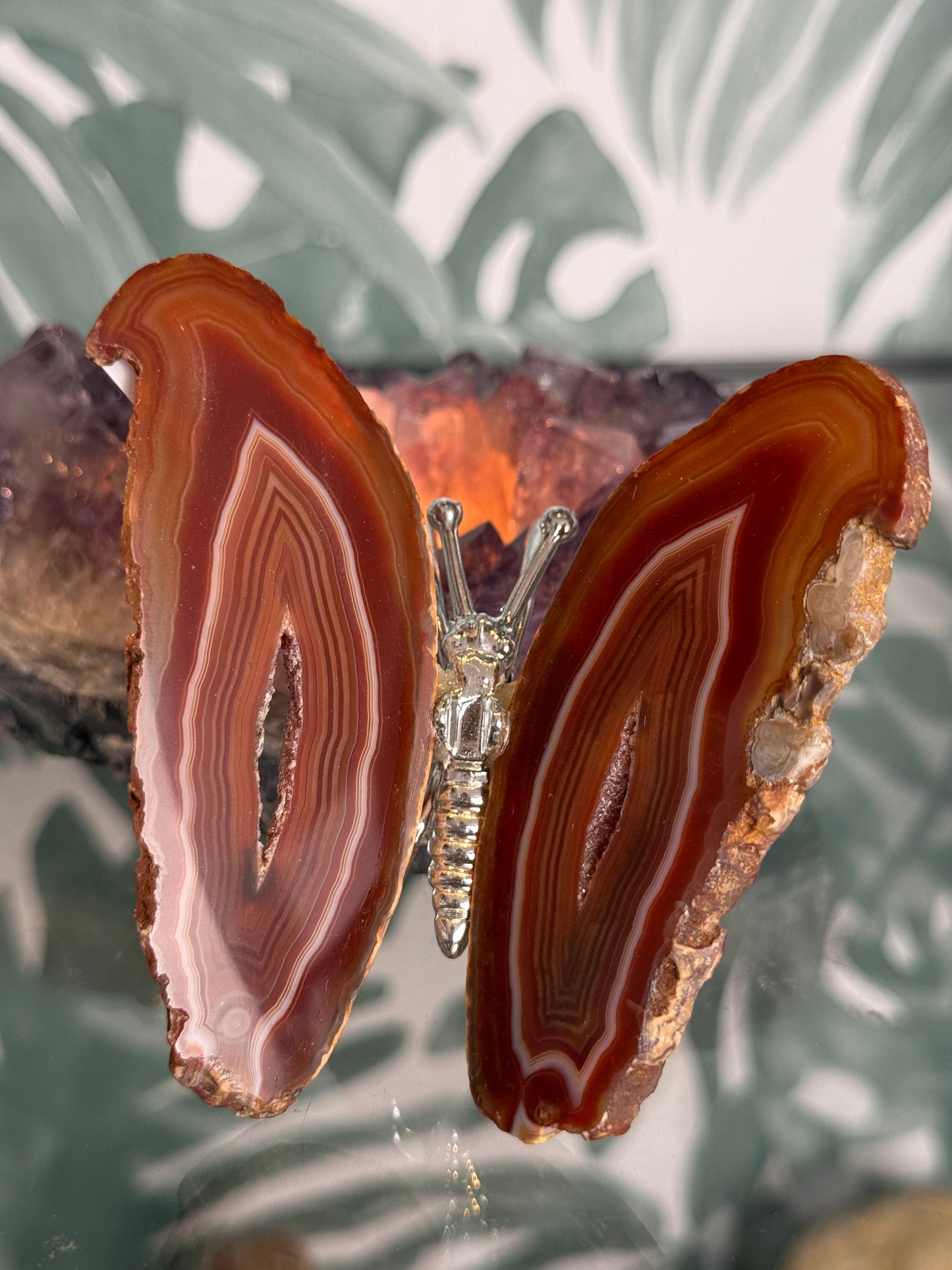 Agaat vlinder geverfd #no.111