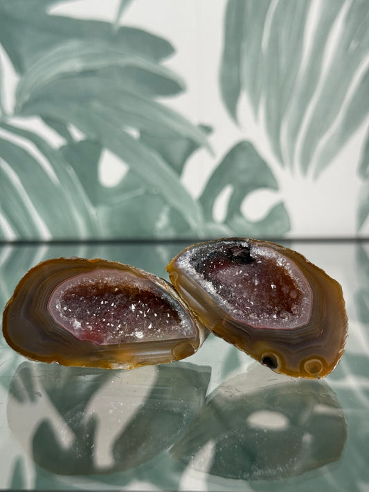 Agaat geode paar #no.115