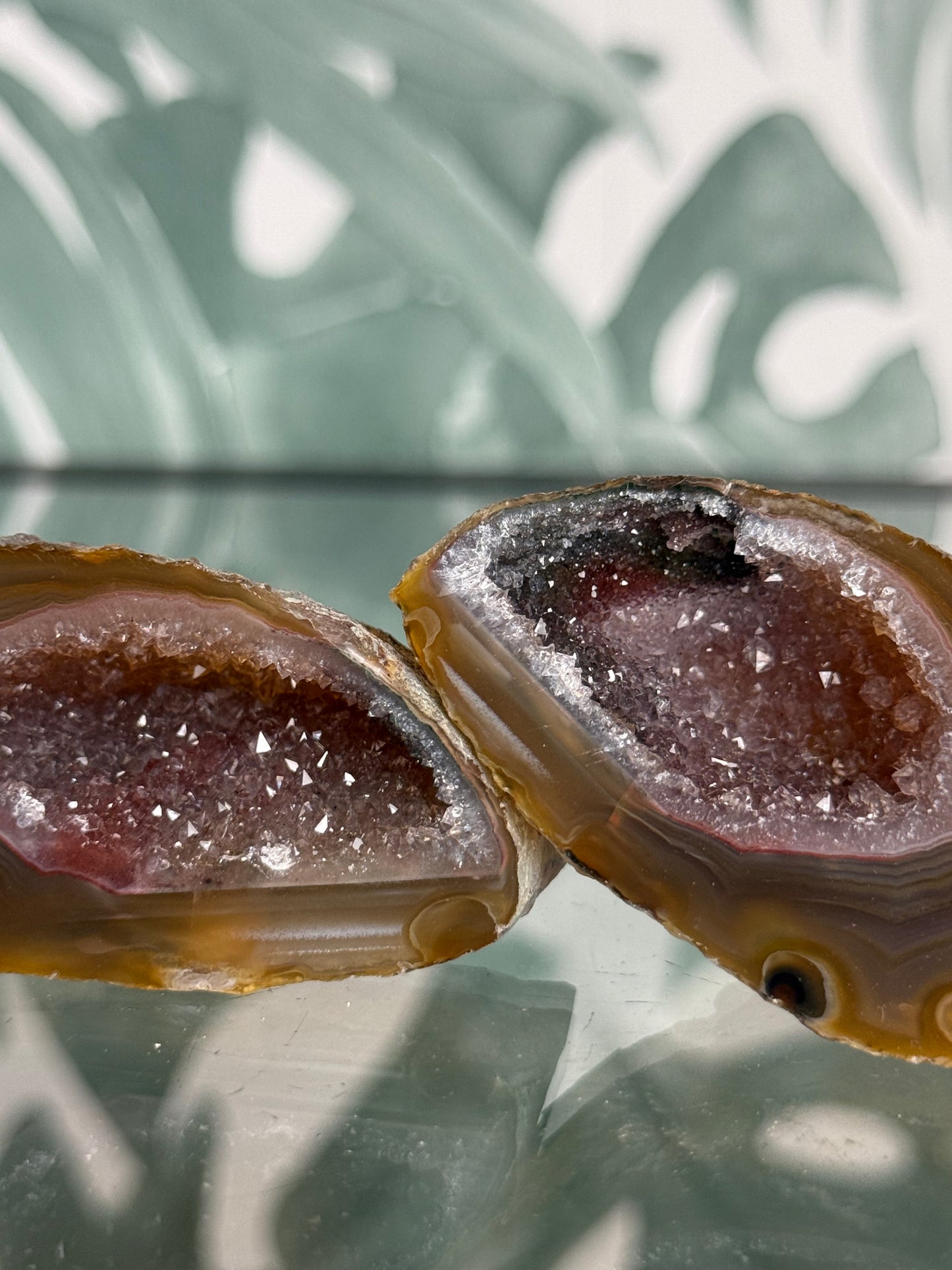 Agaat geode paar #no.115