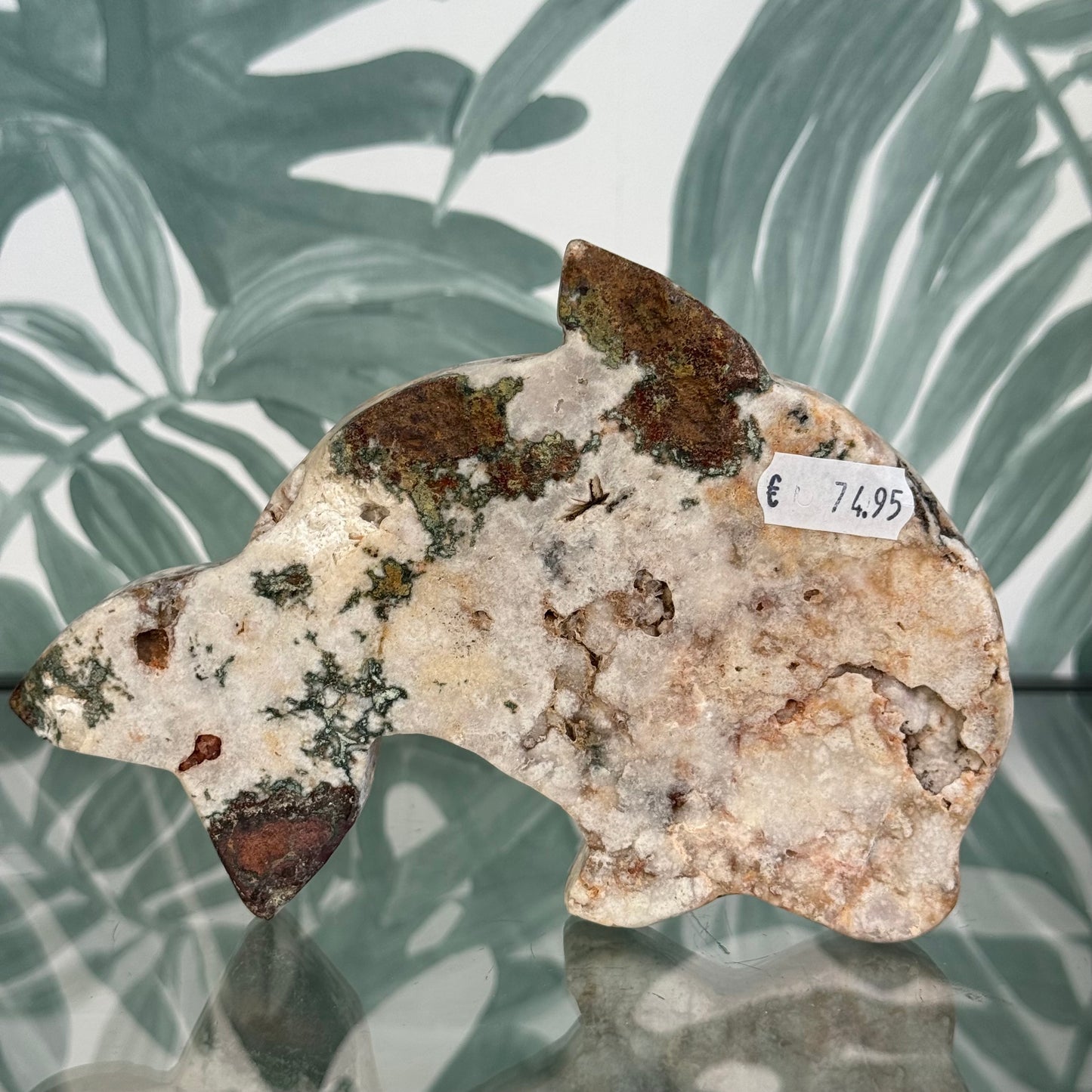 Dolfijn van roze amethist (chalcedoon) - no.124