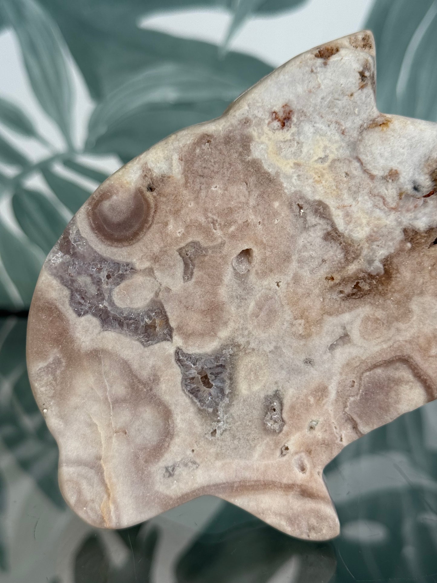 Dolfijn van roze amethist (chalcedoon) - no.124