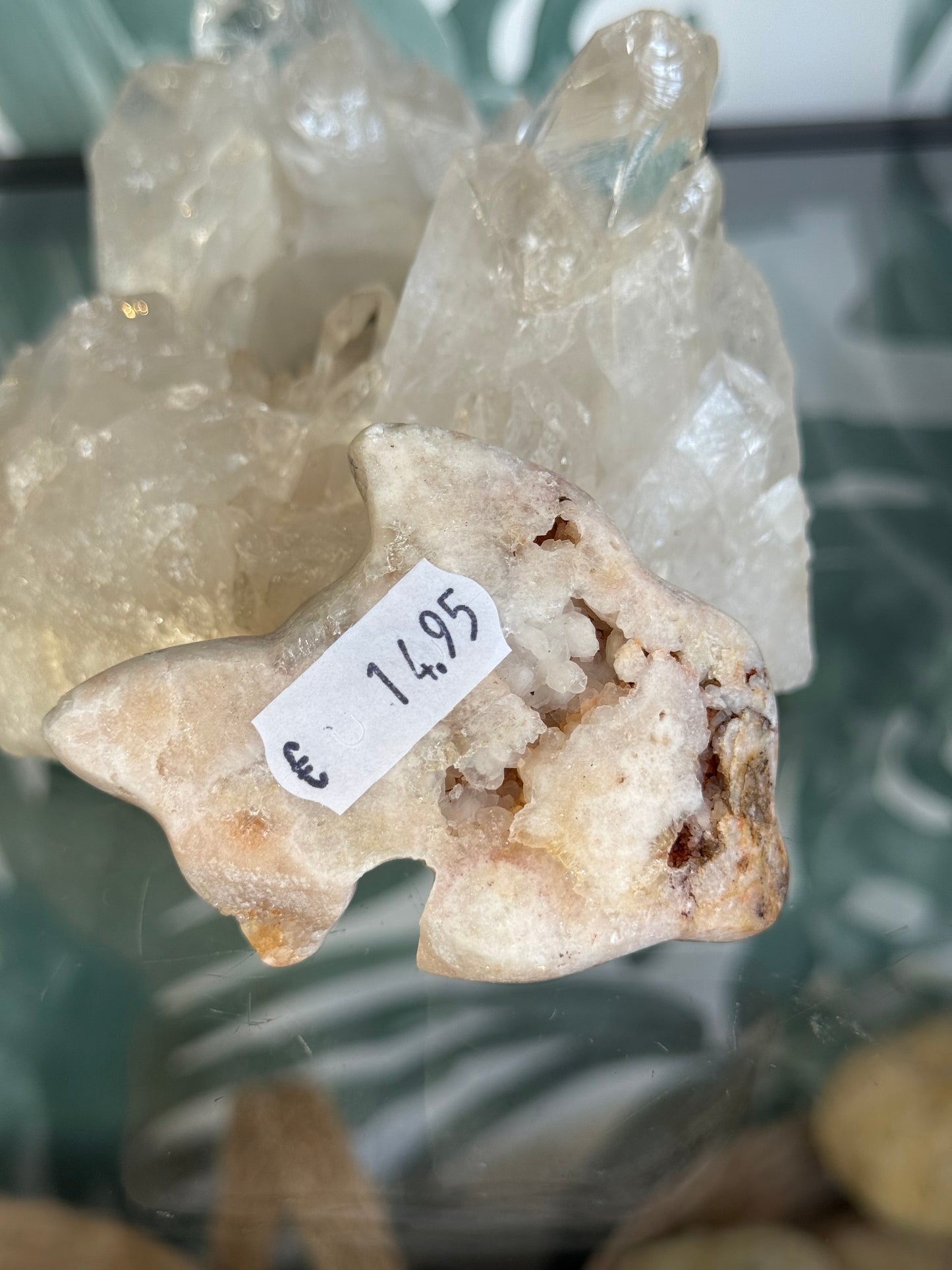 Dolfijn van roze amethist (chalcedoon) - no.129