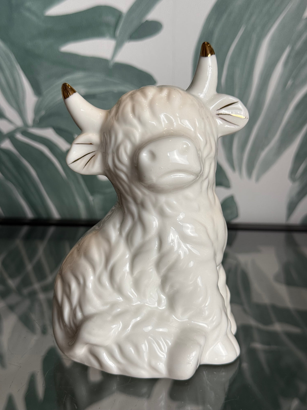 Schotse Hooglander Sfeerlamp – Keramiek | 15 cm