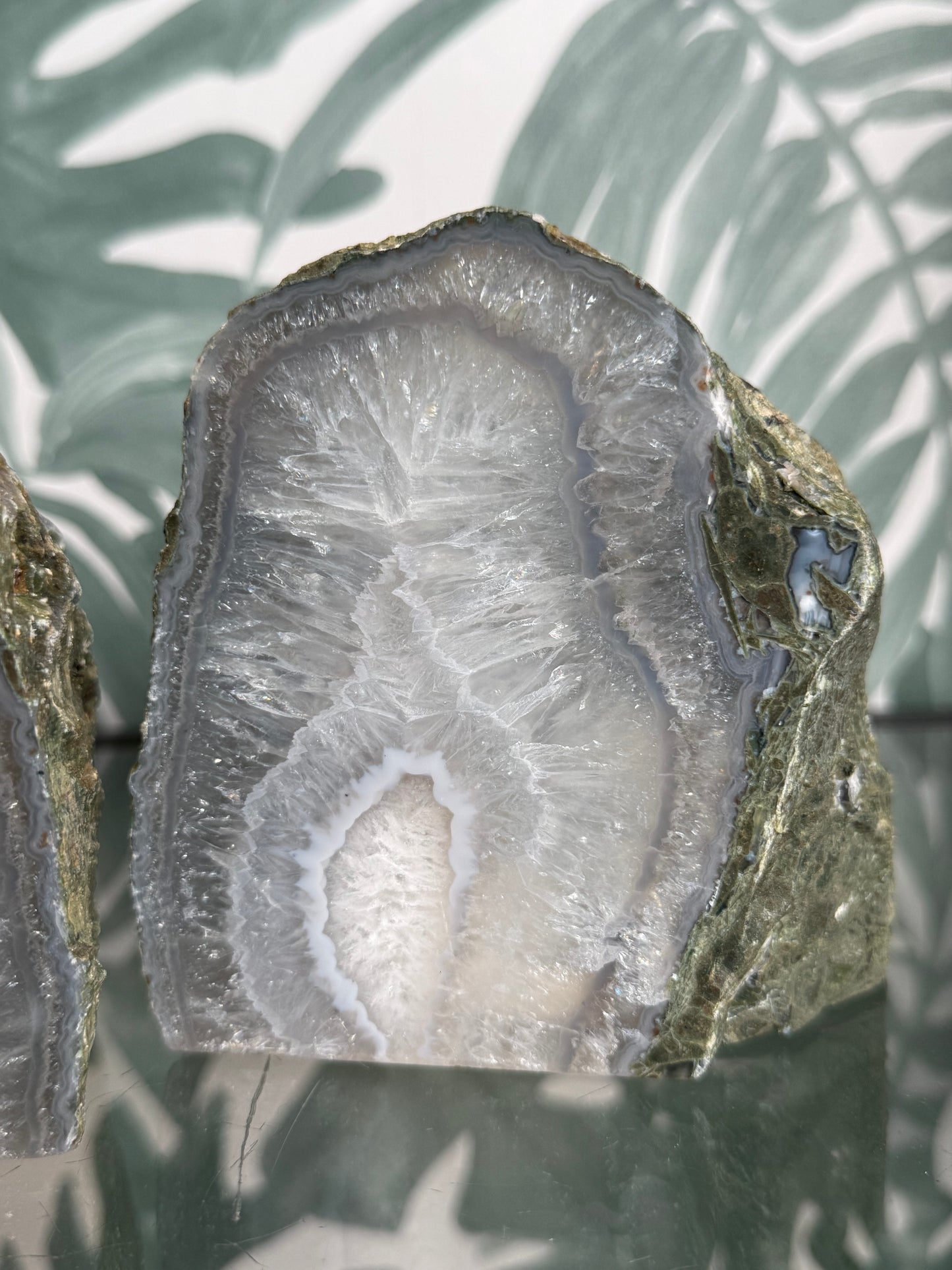 Set van 2 agaat waxinelichthouders - twins