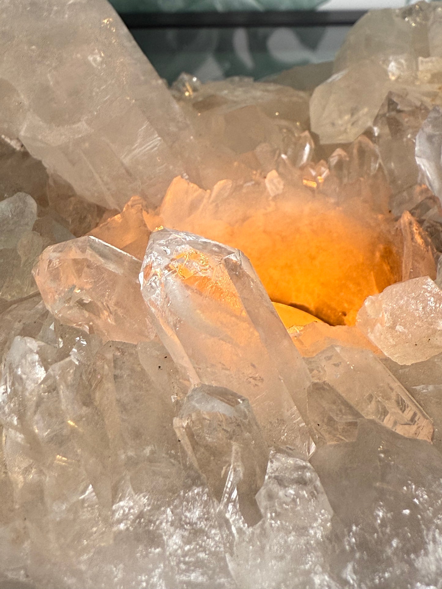 Bergkristal waxinelichthouder