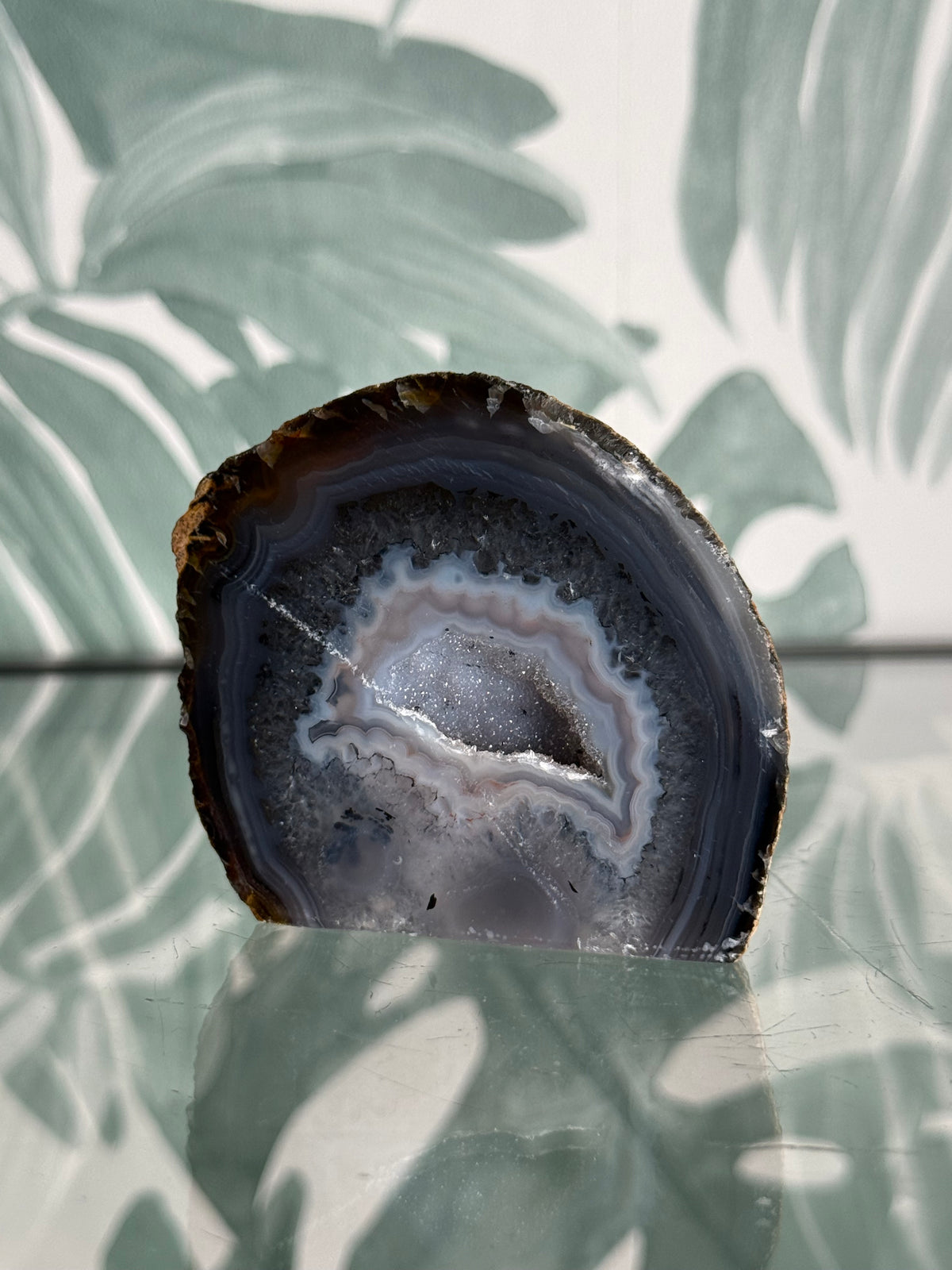 Agaat geode op standvlak - no.270