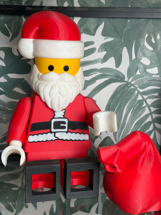 Brick stijl kerstman - 45 cm hoog