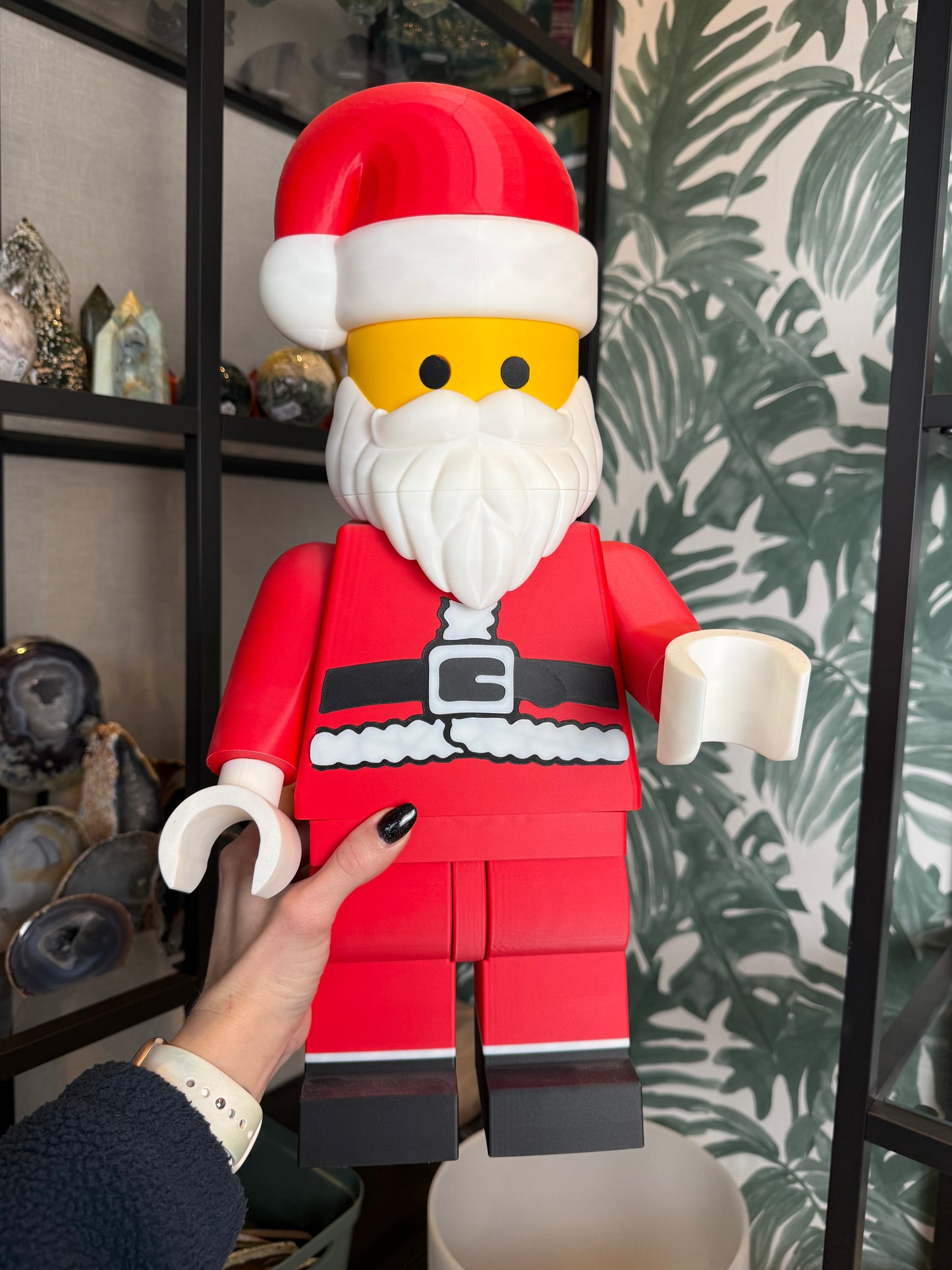 Brick stijl kerstman - 45 cm hoog