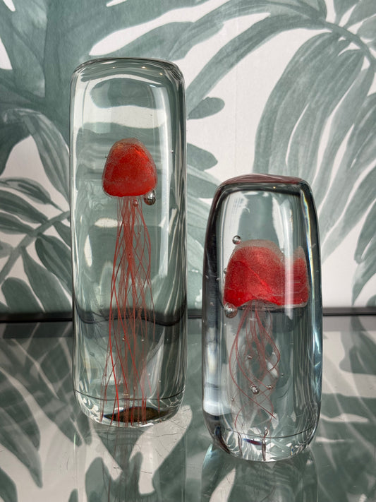 Rode kwal in glas - keuze uit 13 of 18 cm