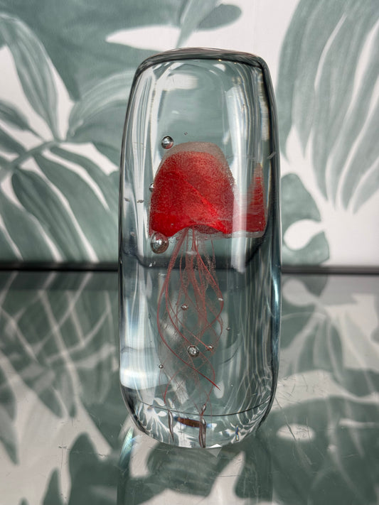 Rode kwal in glas - keuze uit 13 of 18 cm