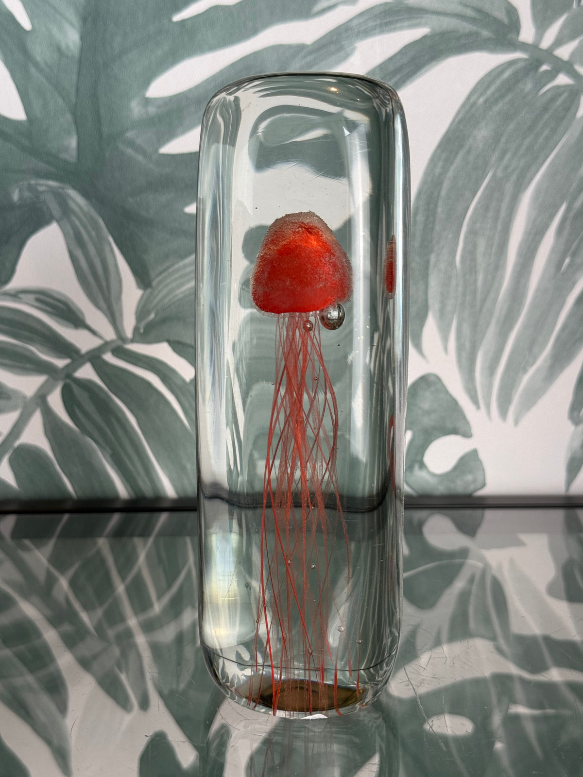 Rode kwal in glas - keuze uit 13 of 18 cm