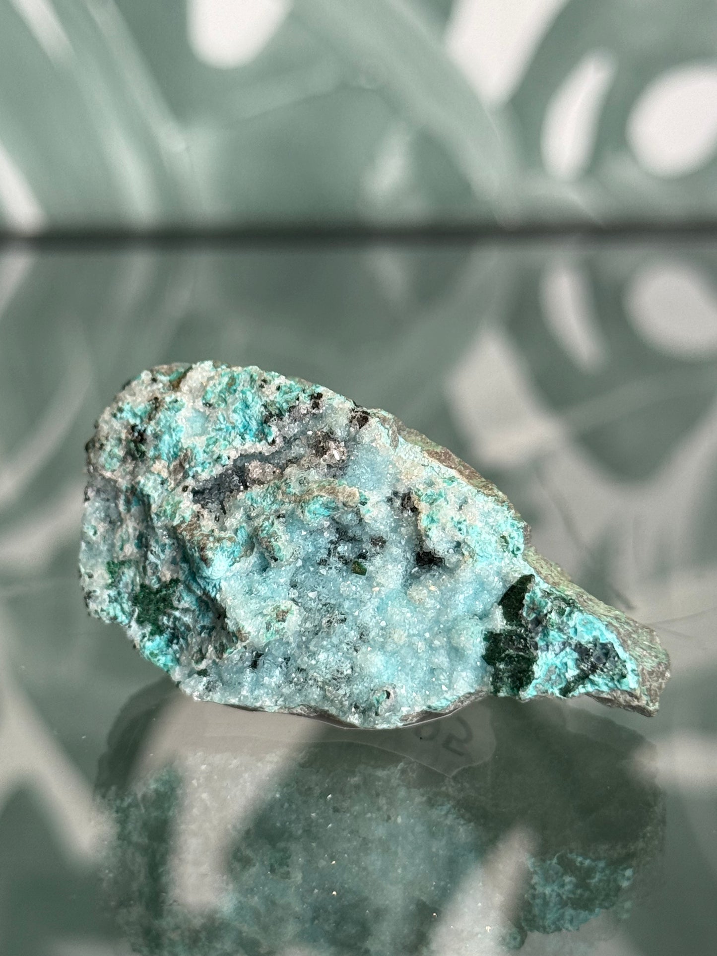 Chrysocolla met malachiet en bergkristal -#no.151