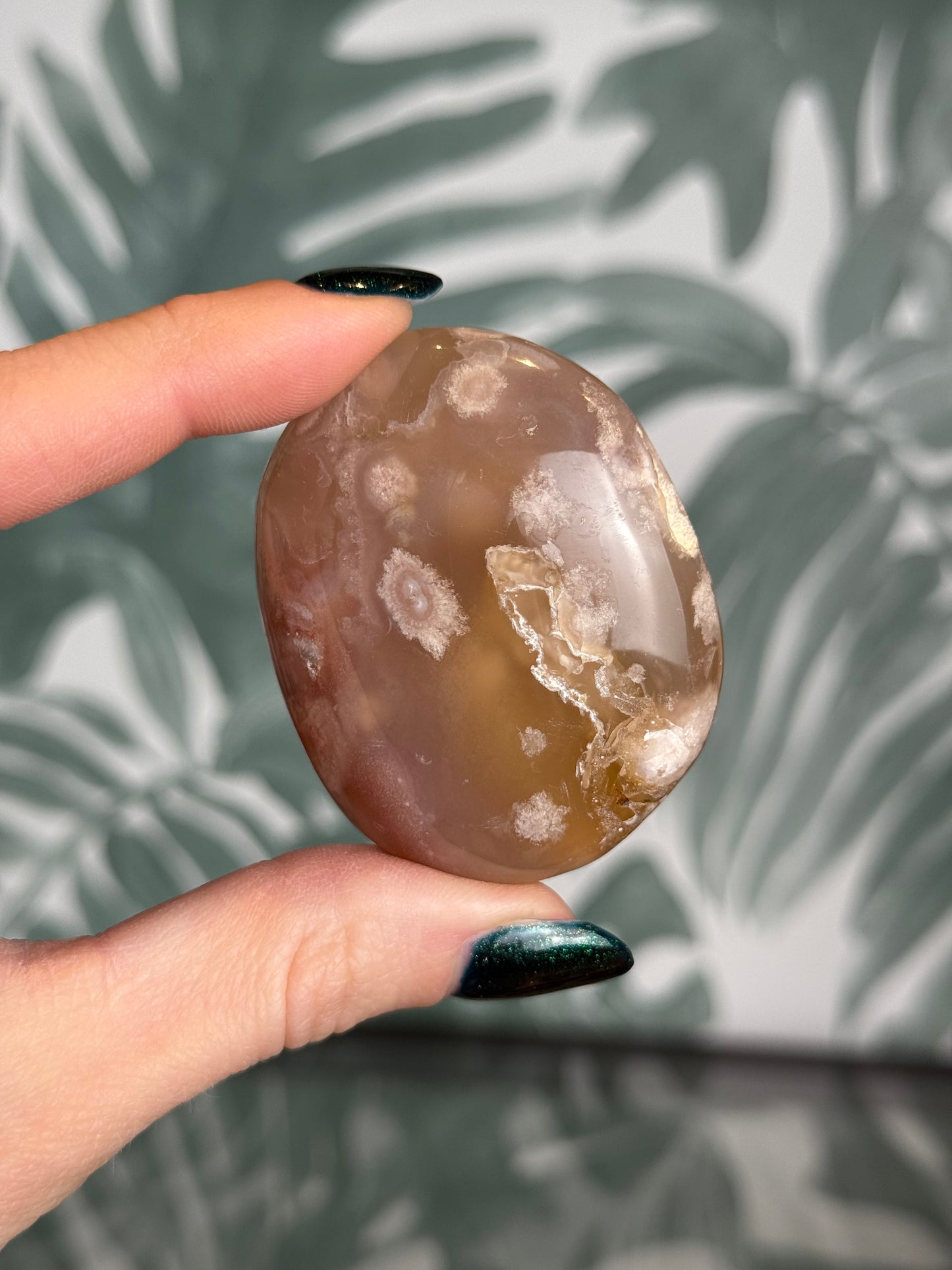 Bloemagaat handsteen -#no.155