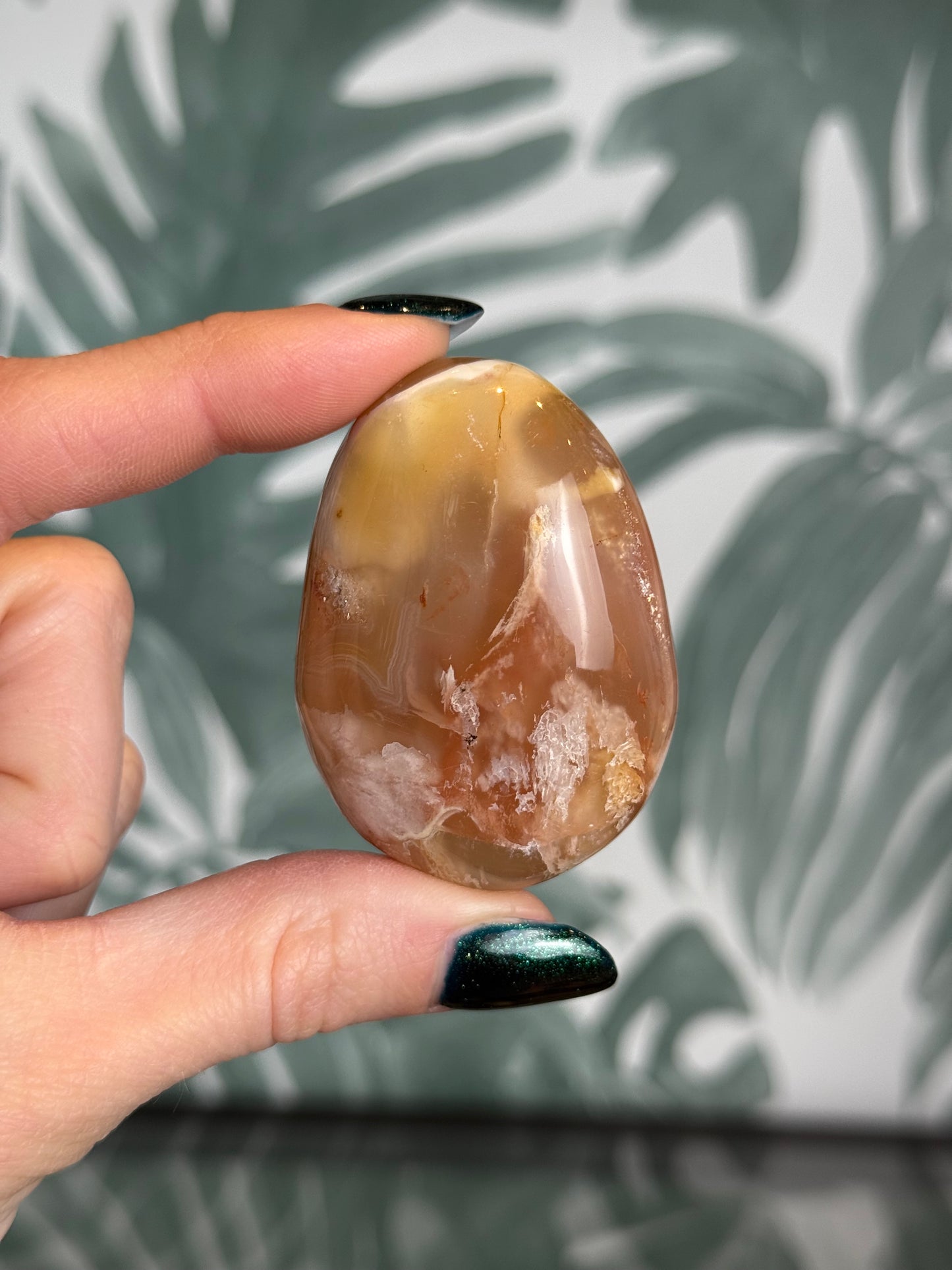 Bloemagaat handsteen -#no.157