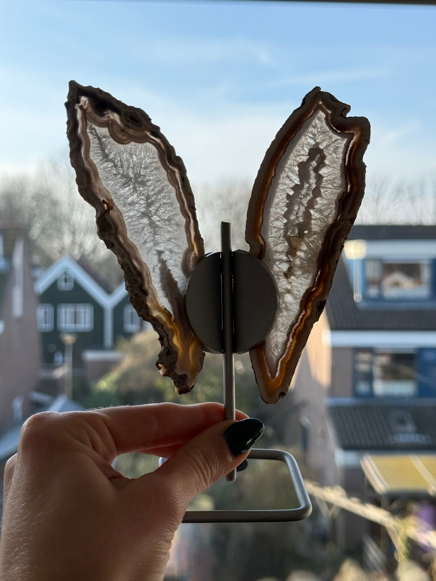 Agaat vlinder op standaard -176