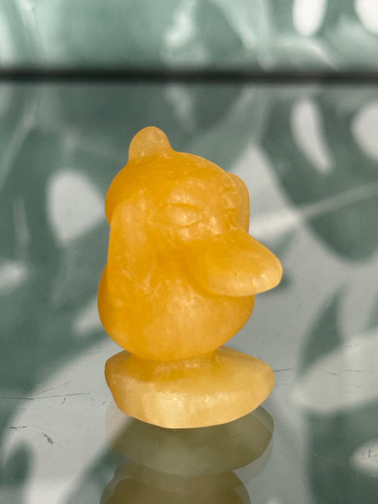 Gele calciet psyduck - Vrolijkheid & eigen kracht