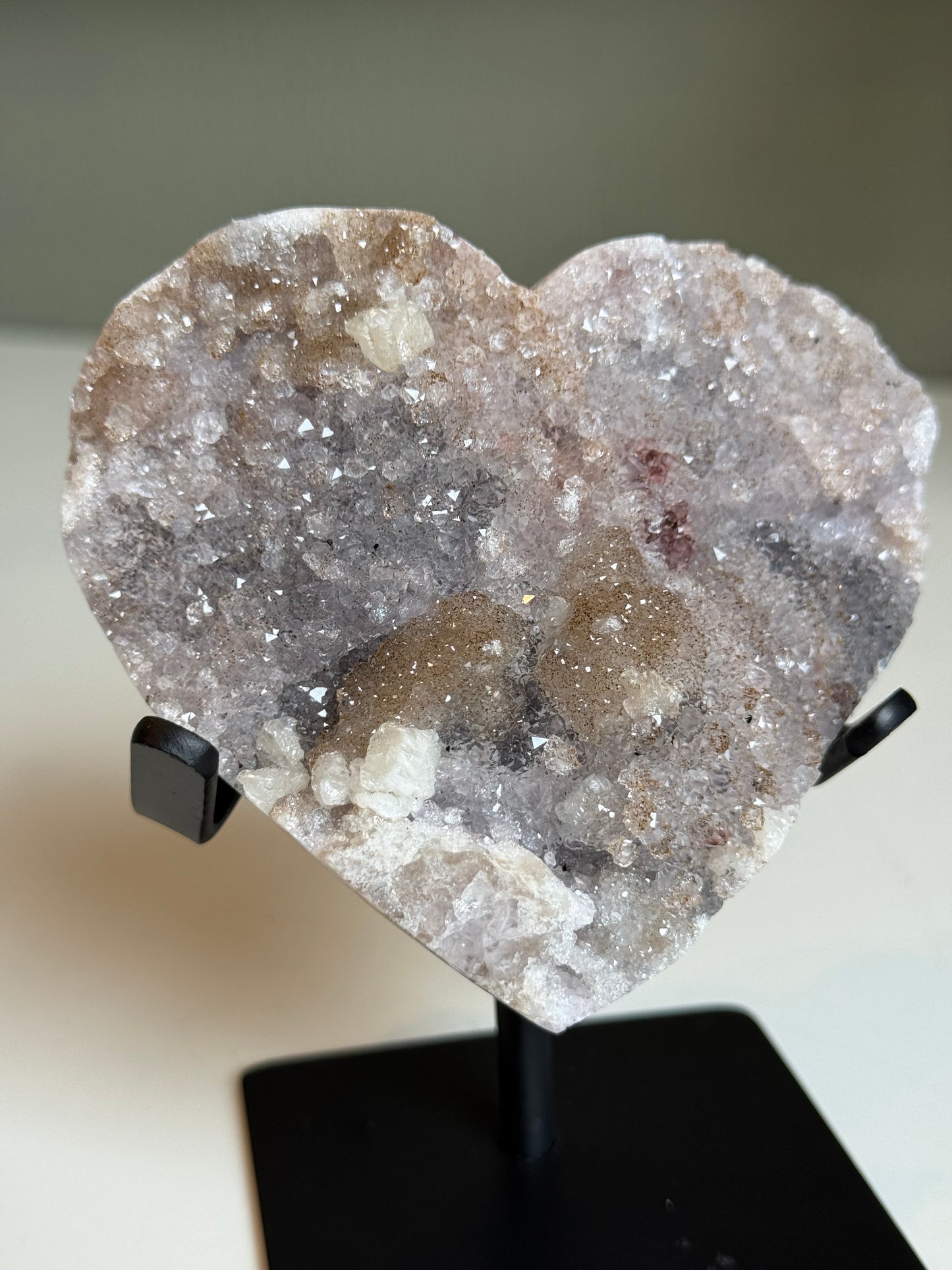 Amethist/chalcedoon hart #no.206 - rust & innerlijke rust