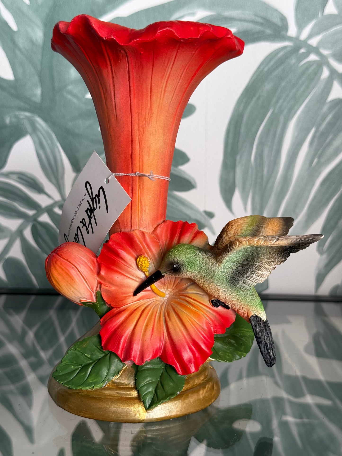 Kandelaar kolibrie met bloem - Light & living